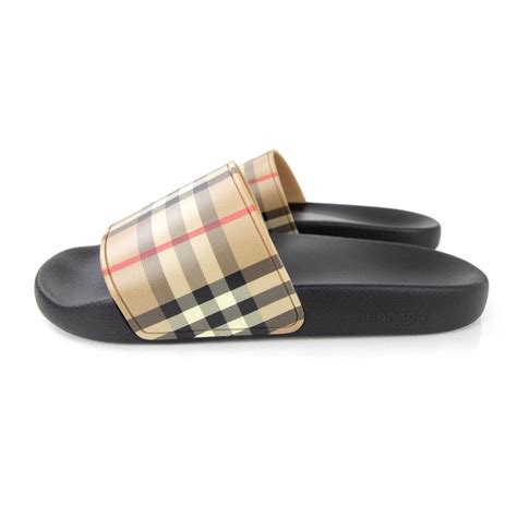 burberry slides|burberry check slides beige.